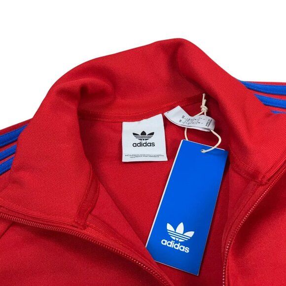 Adidas Originals The First Track Top Jacket Mens Size L SLIM FIT Scarlet Red NWT - Picture 7 of 11
